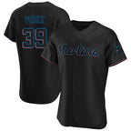 M.Marlins #39 Eury Perez Player Black Home Limited Elite Fdoa Stitched Jerseys