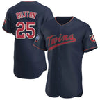 M.Twins #25 Byron Buxton Player Navy 60th Home Limited Elite Fdoa Stitched Jerseys