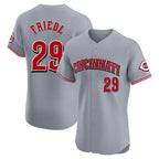 C.Reds #29 TJ Friedl Player Gray Limited Elite Home Fdoa Stitched Jerseys