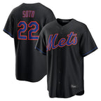 NY.Mets #22 Juan Soto Player Black Alternate Home Game Fdoa Stitched Jerseys