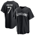 C.Guardians #7 George Valera Player Black Home Game Fdoa Stitched Jerseys