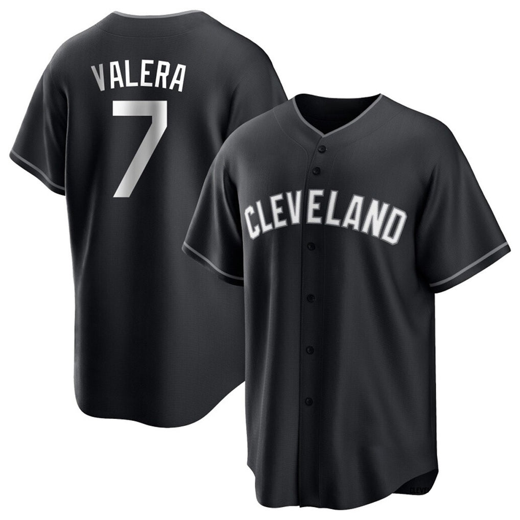 C.Guardians #7 George Valera Player Black Home Game Fdoa Stitched Jerseys