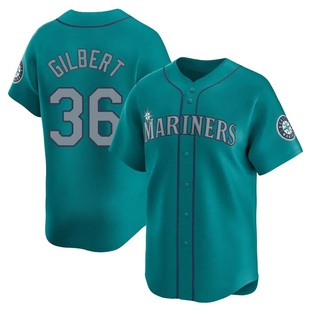 S.Mariners #36 Logan Gilbert Player Teal Home Limited Fdoa Stitched Jerseys