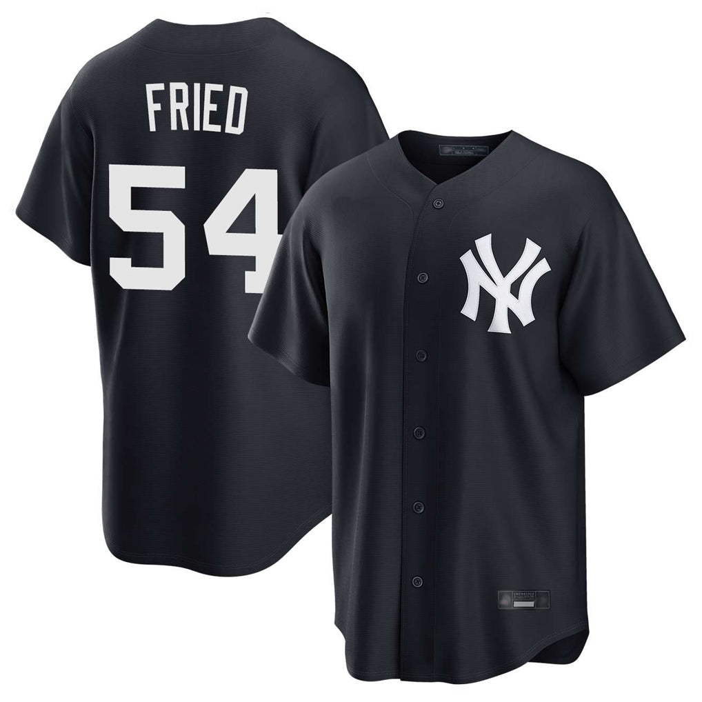 NY.Yankees #54 Max Fried Player Navy Game Fdoa Stitched Jerseys