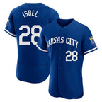 KC.Royals #28 Kyle Isbel Player Royal City Connect Limited Elite Home Game Fdoa Stitched Jerseys