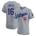LA.Dodgers #16 Will Smith Player Gray Limited Elite Home Fdoa Stitched Jerseys