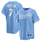 KC.Royals #7 Bobby Witt Jr. Player Light Blue Home Game Fdoa Stitched Jerseys