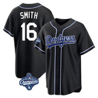 LA.Dodgers #16 Will Smith Player Black World Series Meet Carbon Limited Home Fdoa Stitched Jerseys
