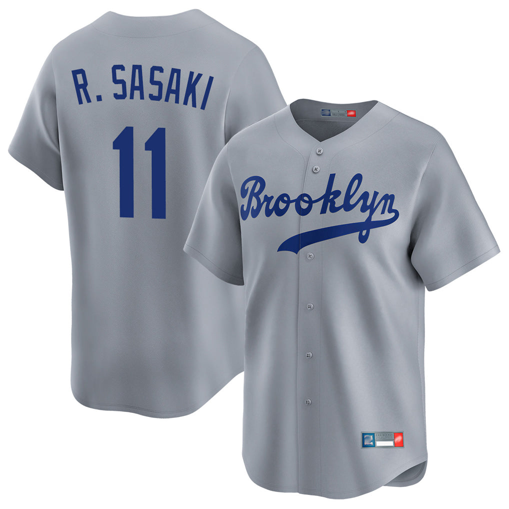 LA.Dodgers #11 Roki Sasaki Player Gray Game Limited Home Fdoa Stitched Jerseys