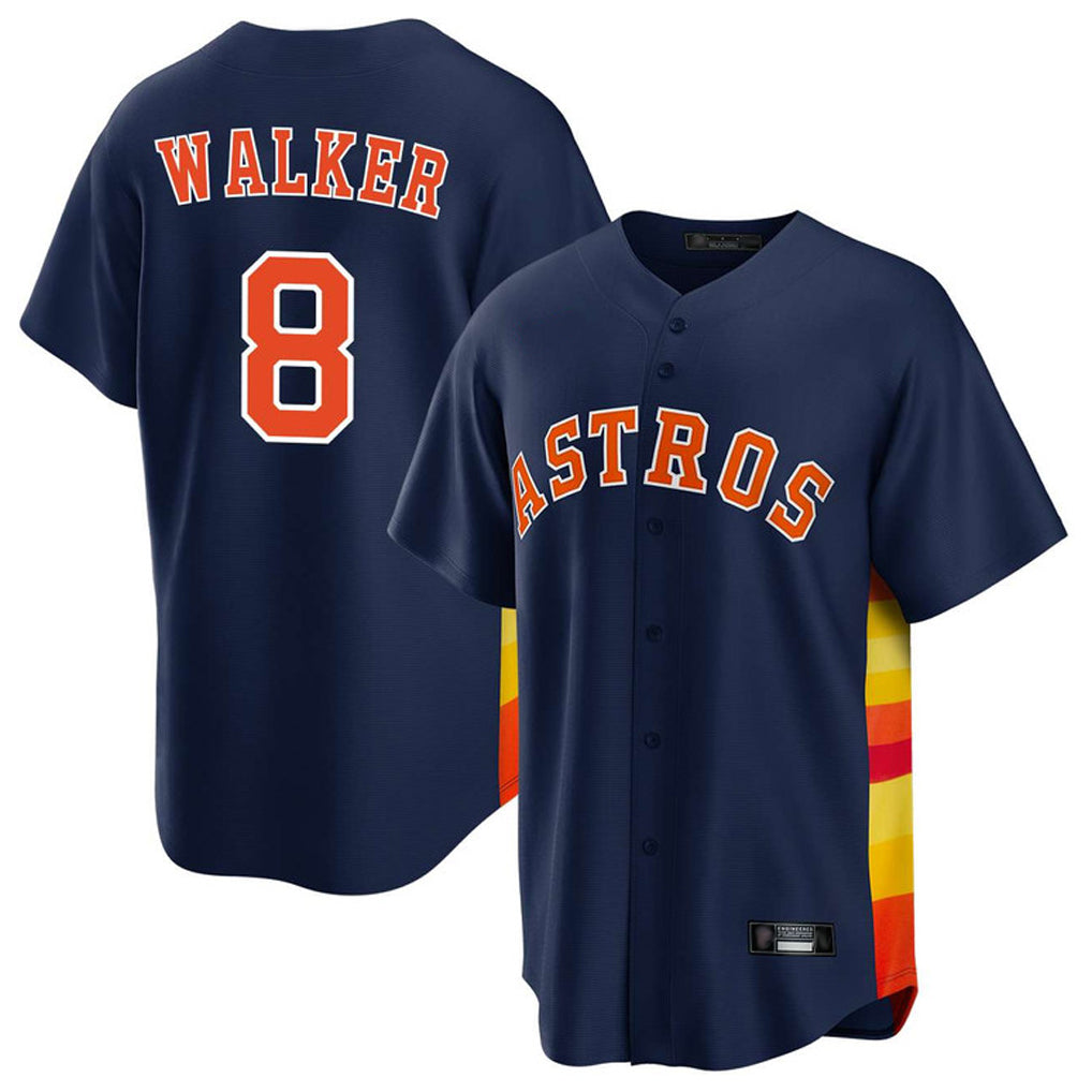 H.Astros #8 Christian Walker Player Navy Home Game Fdoa Stitched Jerseys