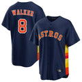 H.Astros #8 Christian Walker Player Navy Home Game Fdoa Stitched Jerseys