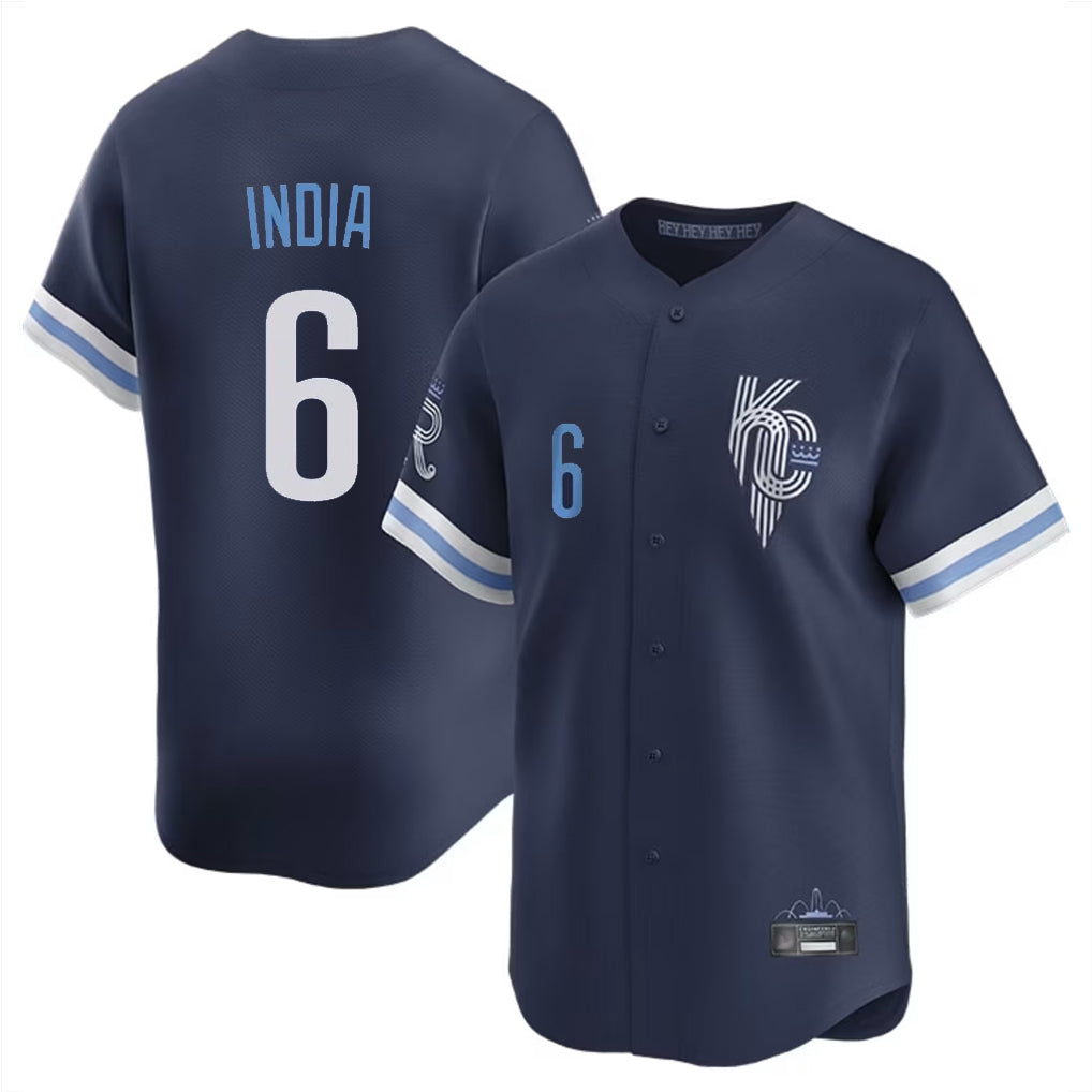 KC.Royals #6 Jonathan India Player Navy City Connect Limited Home Fdoa Stitched Jerseys