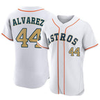 H.Astros #44 Yordan Alvarez Player Gold Collection Limited Elite Home Fdoa Stitched Jerseys