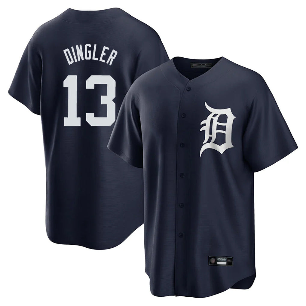 D.Tigers #13 Dillon Dingler Player Navy Game Home Fdoa Stitched Jerseys