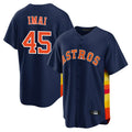 H.Astros #45 Tatsuya Imai Player Navy Home Game Fdoa Stitched Jerseys