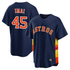 H.Astros #45 Tatsuya Imai Player Navy Home Game Fdoa Stitched Jerseys