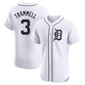 D.Tigers #3 Alan Trammell Player White Limited Elite Home Fdoa Stitched Jerseys