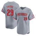 C.Reds #29 TJ Friedl Player Gray Home Limited Fdoa Stitched Jerseys