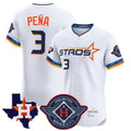 H.Astros #3 Jeremy Pe?a Player White City Connect Texas Patch Vapor Premier Limited Elite Home Fdoa Stitched Jerseys