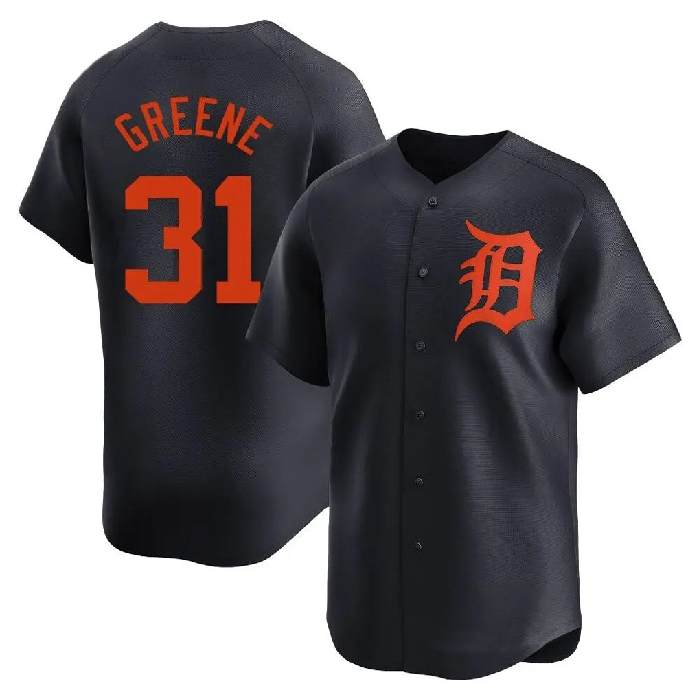 D.Tigers #31 Riley Greene Player Navy Home Limited Fdoa Stitched Jerseys