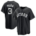 H.Astros #3 Jeremy Pe?a Player Black Home Game Fdoa Stitched Jerseys