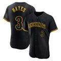 C.Reds #3 Ke'Bryan Hayes Player Black Snake Skin City Limited Elite Home Fdoa Stitched Jerseys