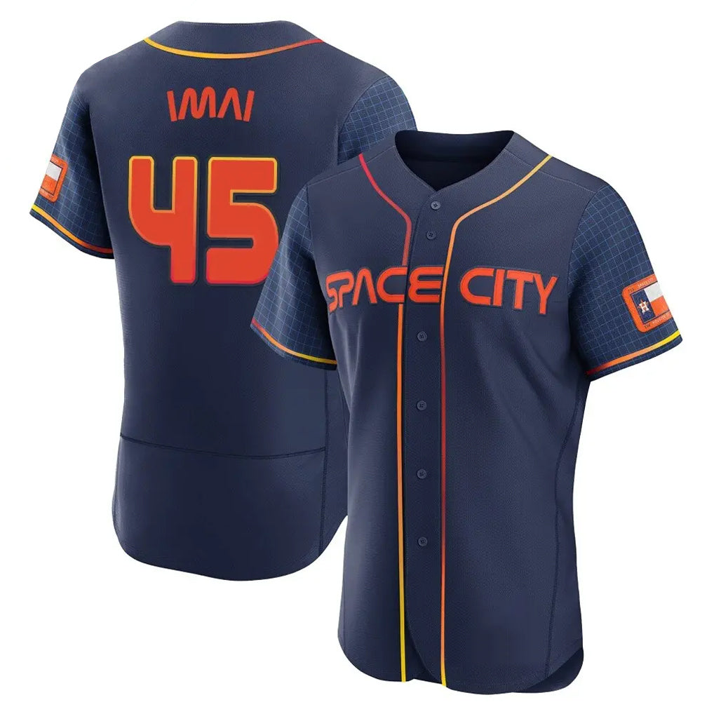 H.Astros #45 Tatsuya Imai Player Navy City Connect Limited Elite Home Fdoa Stitched Jerseys