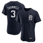 D.Tigers #3 Alan Trammell Player Navy Limited Elite Home Fdoa Stitched Jerseys