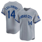 KC.Royals #14 Jac Caglianone Player Gray Limited Home Fdoa Stitched Jerseys