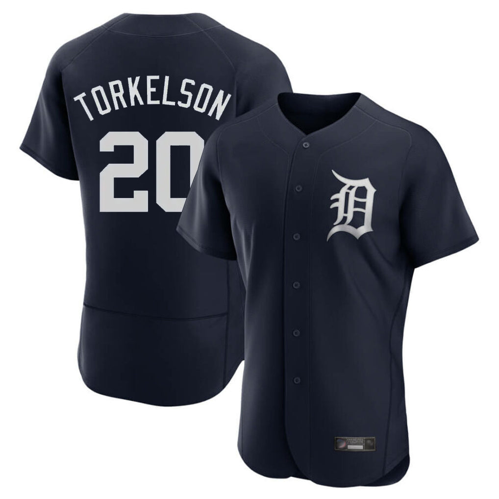 D.Tigers #20 Spencer Torkelson Player Navy Limited Elite Home Fdoa Stitched Jerseys