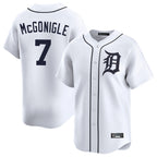 D.Tigers #7 Kevin McGonigle Player White Home Limited Fdoa Stitched Jerseys