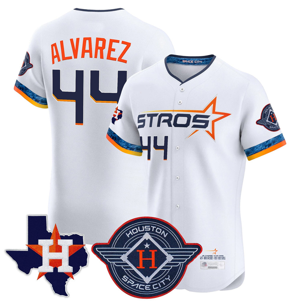 H.Astros #44 Yordan Alvarez Player White City Connect Texas Patch Vapor Premier Limited Elite Home Fdoa Stitched Jerseys