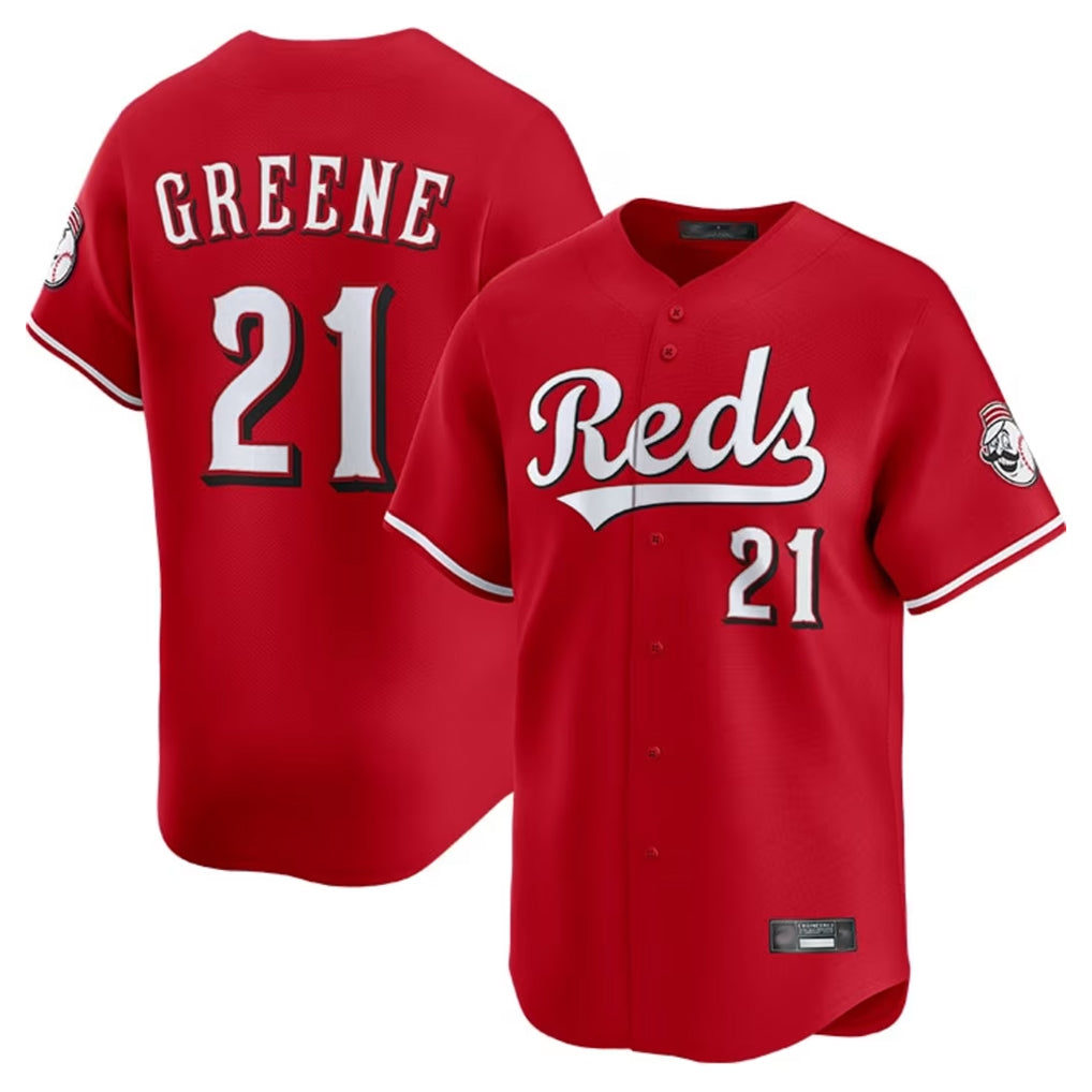 C.Reds #21 Hunter Greene Player Red Home Limited Fdoa Stitched Jerseys