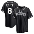 C.Rockies #8 Ryan Ritter Player Black Fashion Out Home Game Fdoa Stitched Jerseys