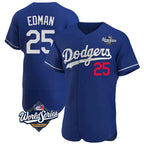 LA.Dodgers #25 Tommy Edman Player Royal World Series Limited Elite Home Fdoa Stitched Jerseys