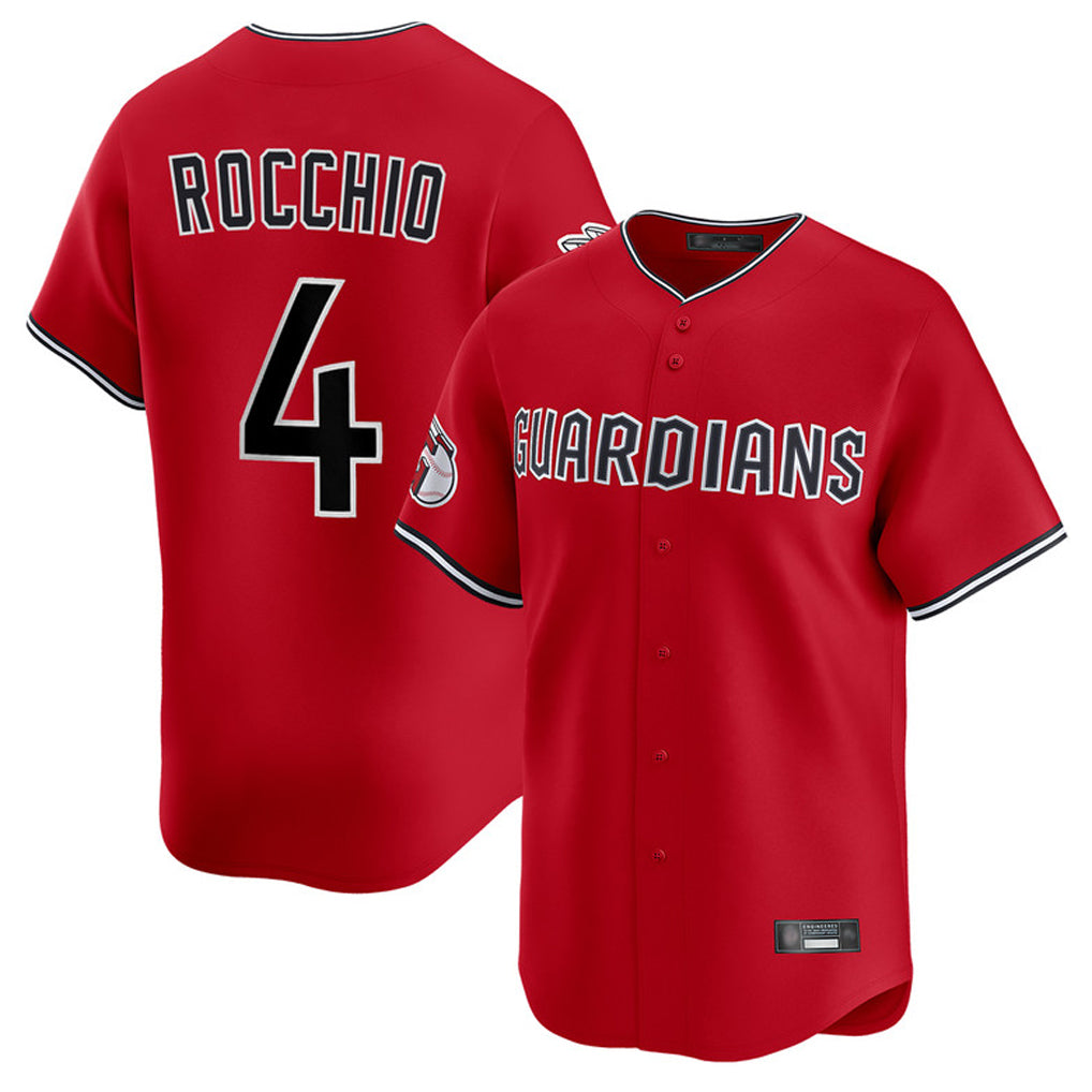 C.Guardians #4 Brayan Rocchio Player Red Limited Home Fdoa Stitched Jerseys