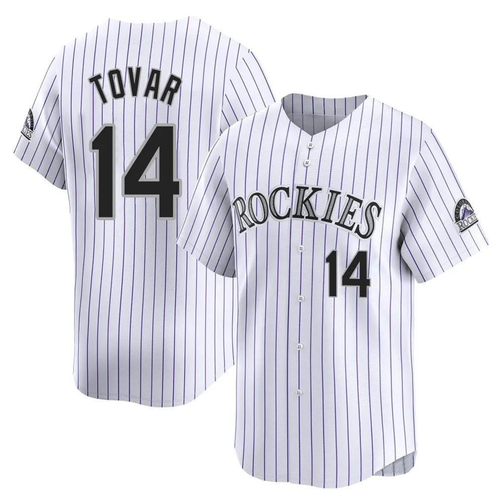 C.Rockies #14 Ezequiel Tovar Player White Limited Home Fdoa Stitched Jerseys