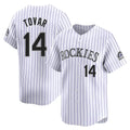 C.Rockies #14 Ezequiel Tovar Player White Limited Home Fdoa Stitched Jerseys
