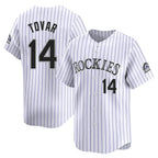 C.Rockies #14 Ezequiel Tovar Player White Limited Home Fdoa Stitched Jerseys