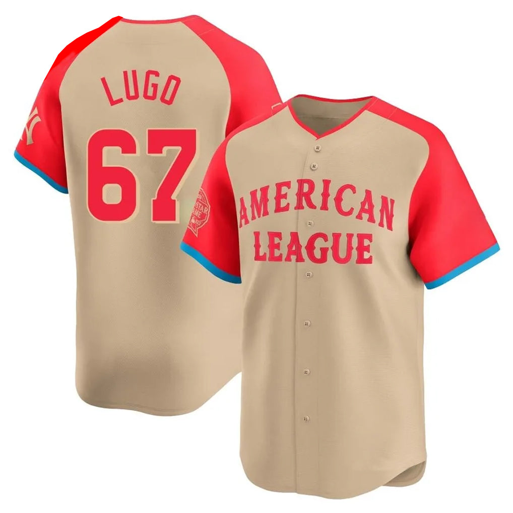 KC.Royals #67 Seth Lugo Player Cream American League All-Star Game Limited Home Fdoa Stitched Jerseys