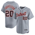 D.Tigers #20 Spencer Torkelson Player Gray Home Limited Fdoa Stitched Jerseys