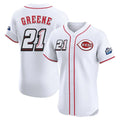C.Reds #21 Hunter Greene Player White Speedway Classic Limited Elite Home Fdoa Stitched Jerseys