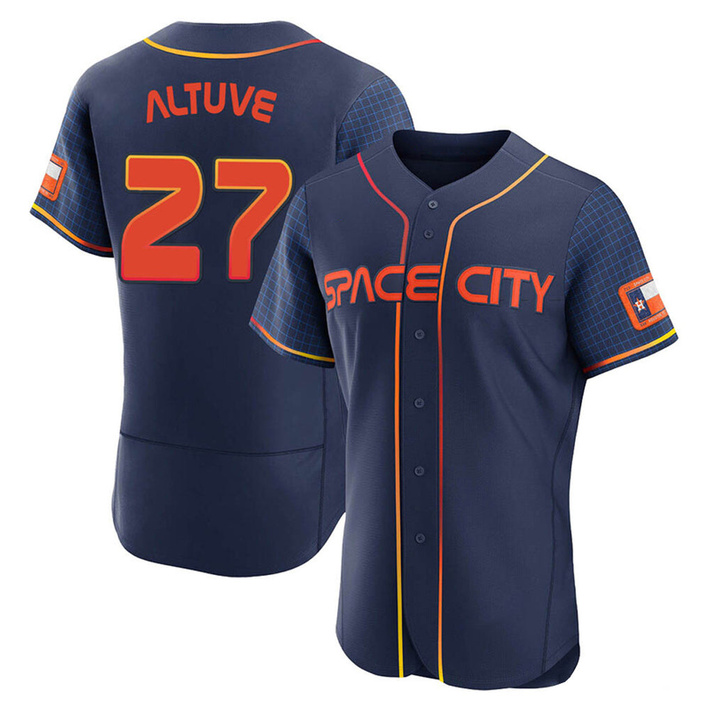 H.Astros #27 Jose Altuve Player Navy City Connect Limited Elite Home Fdoa Stitched Jerseys
