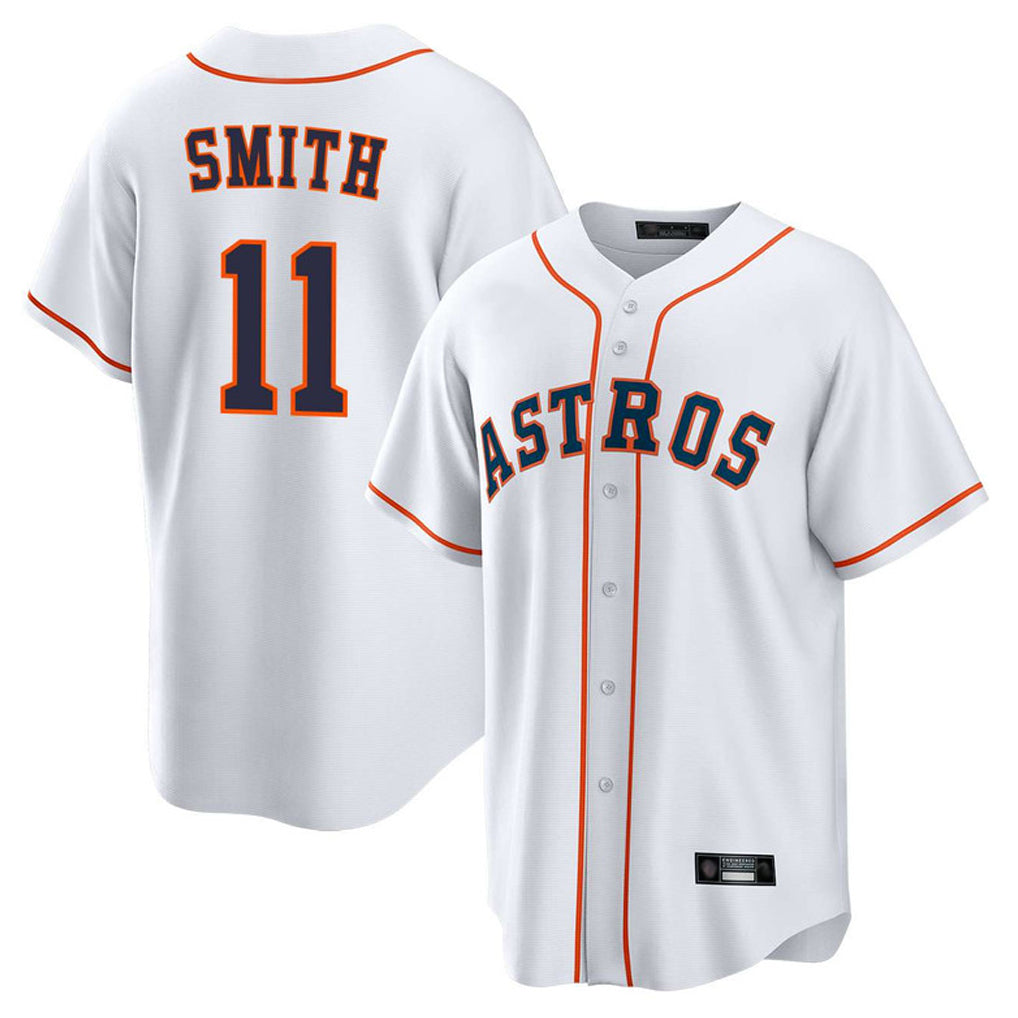 H.Astros #11 Cam Smith Player White Home Game Fdoa Stitched Jerseys