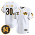 C.Reds #30 Ken Griffey Player White-Gold Vapor Premier Limited Home Fdoa Stitched Jerseys