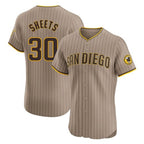 S.Diego Padres #30 Gavin Sheets Player Khaki Home Limited Elite Fdoa Stitched Jerseys