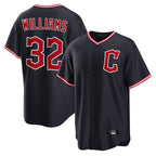 C.Guardians #32 Gavin Williams Player Navy Home Game Fdoa Stitched Jerseys