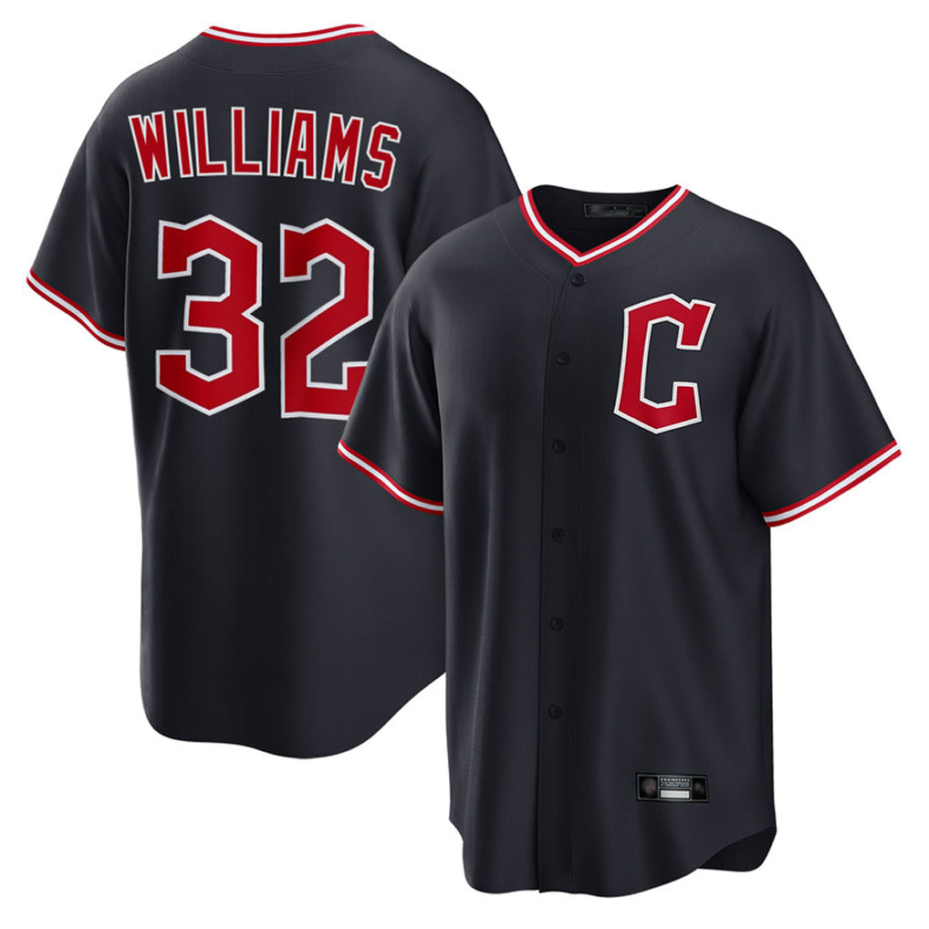 C.Guardians #32 Gavin Williams Player Navy Home Game Fdoa Stitched Jerseys