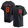 D.Tigers #8 Matt Vierling Player Navy Home Limited Fdoa Stitched Jerseys