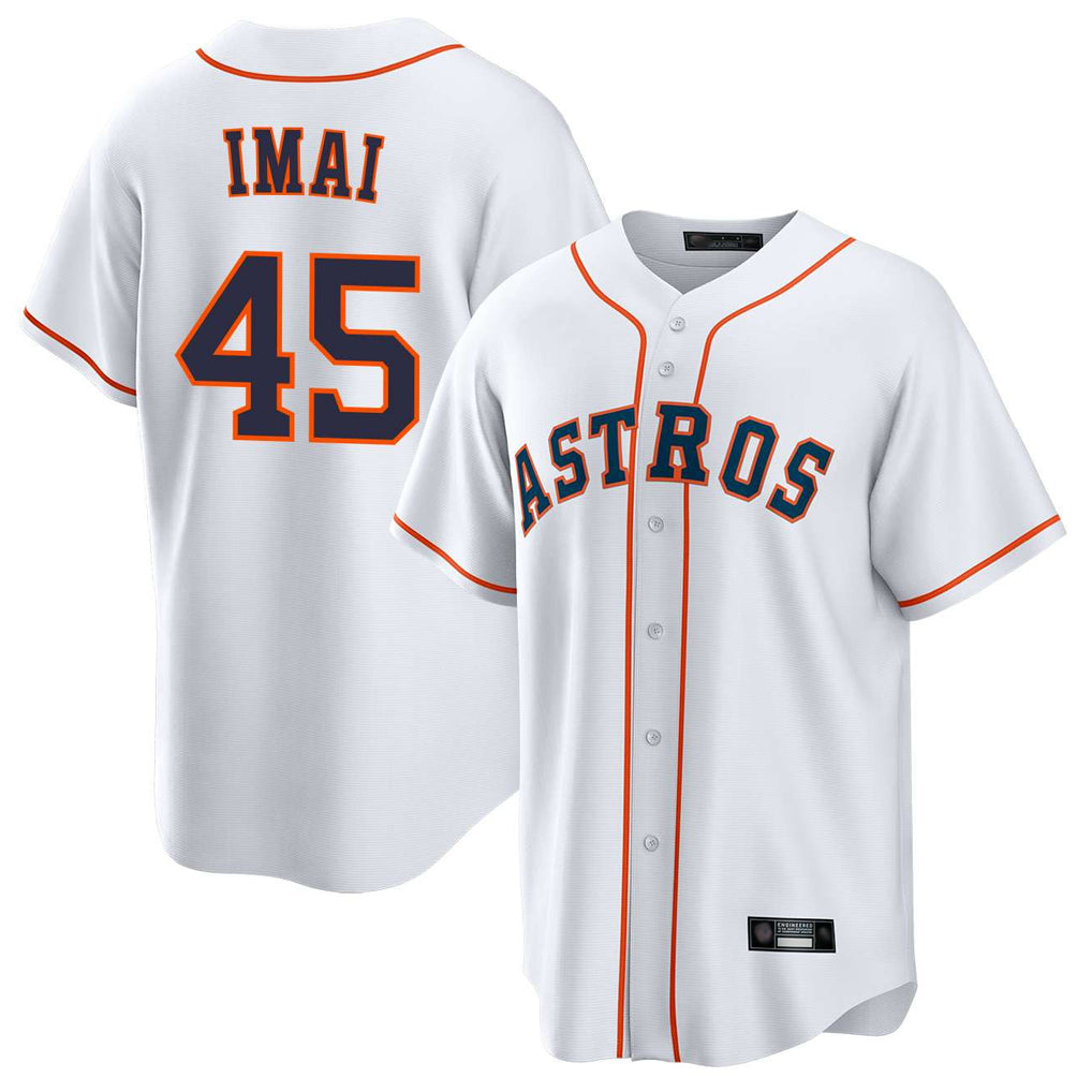 H.Astros #45 Tatsuya Imai Player White Home Game Fdoa Stitched Jerseys